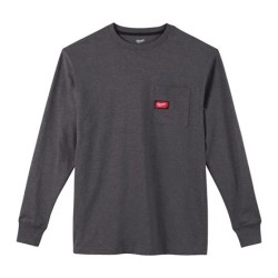 T-SHIRT DŁUGI RĘKAW SZARY XXL
