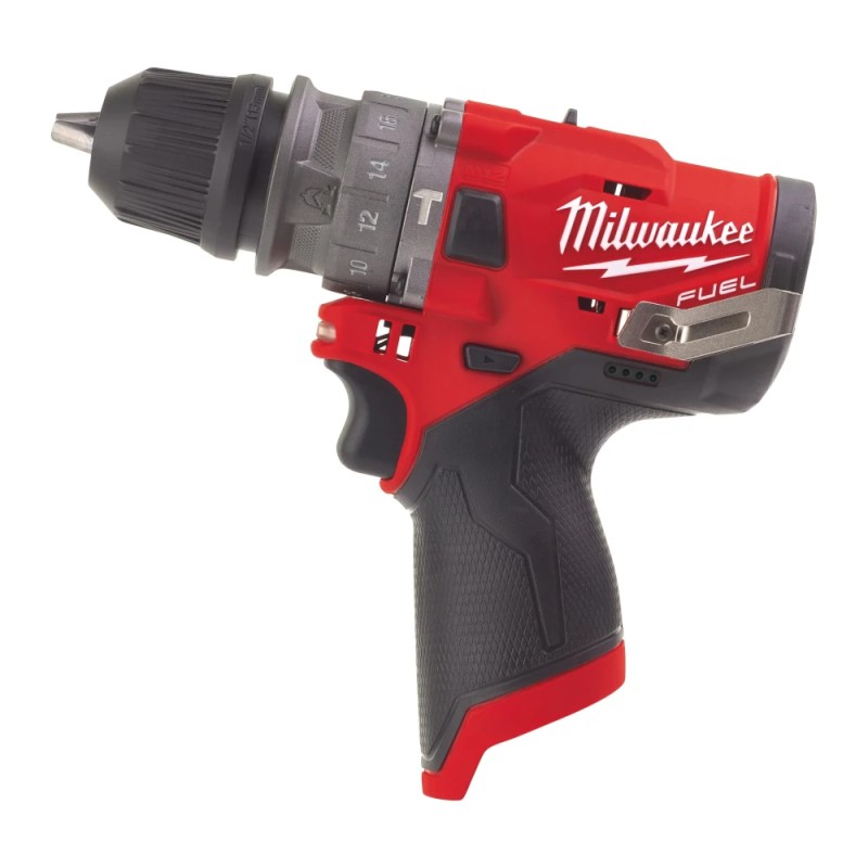 Subkompaktowa wiertarko-wkrętarka Milwaukee FUEL™ M12 FPDX-0 z udarem i wymiennym uchwytem