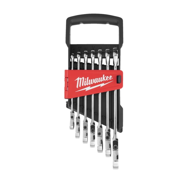 Zestaw kluczy płasko-oczkowych Milwaukee MAXBITE™ z ruchomą główką grzechotki