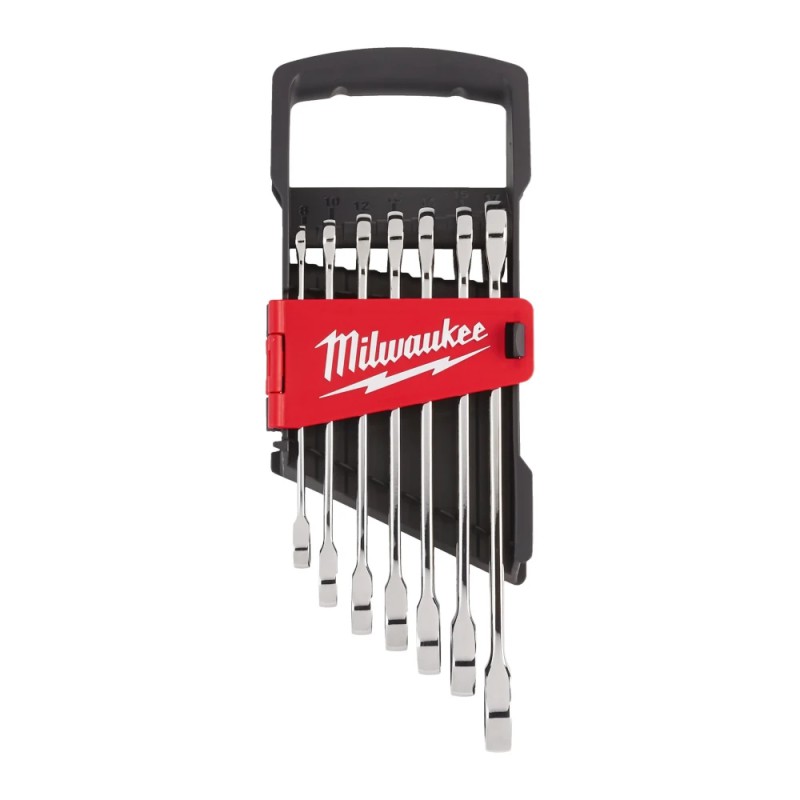 Zestaw kluczy płasko-oczkowych Milwaukee z grzechotką MAX BITE™