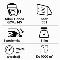 Kosiarka HRG 466 C1 SKEP dane techniczne