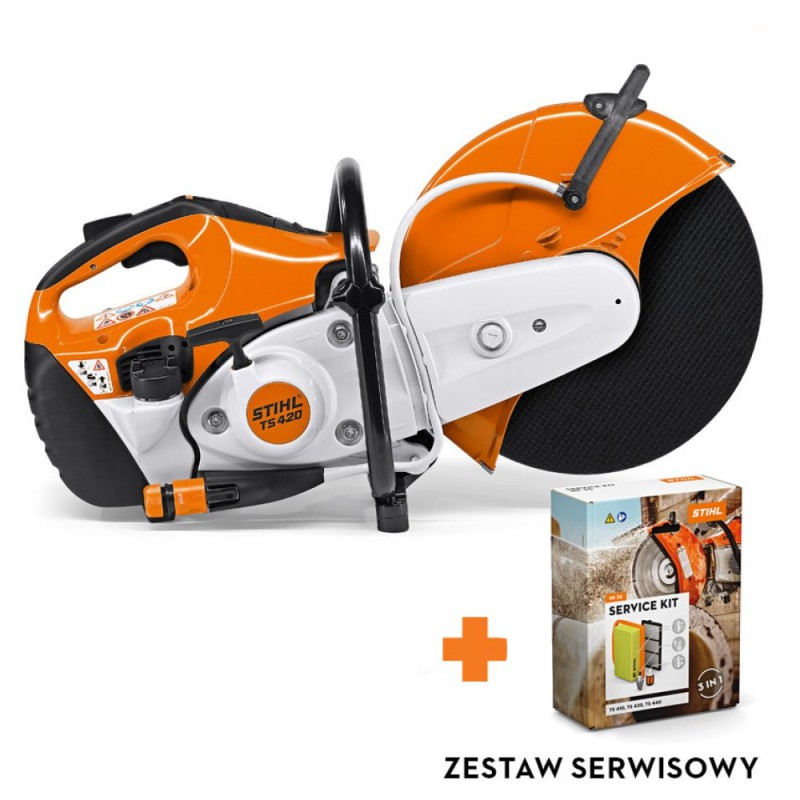 Przecinarka spalinowa STIHL TS 420 ściernica korundowa 350 mm + zestaw serwisowy