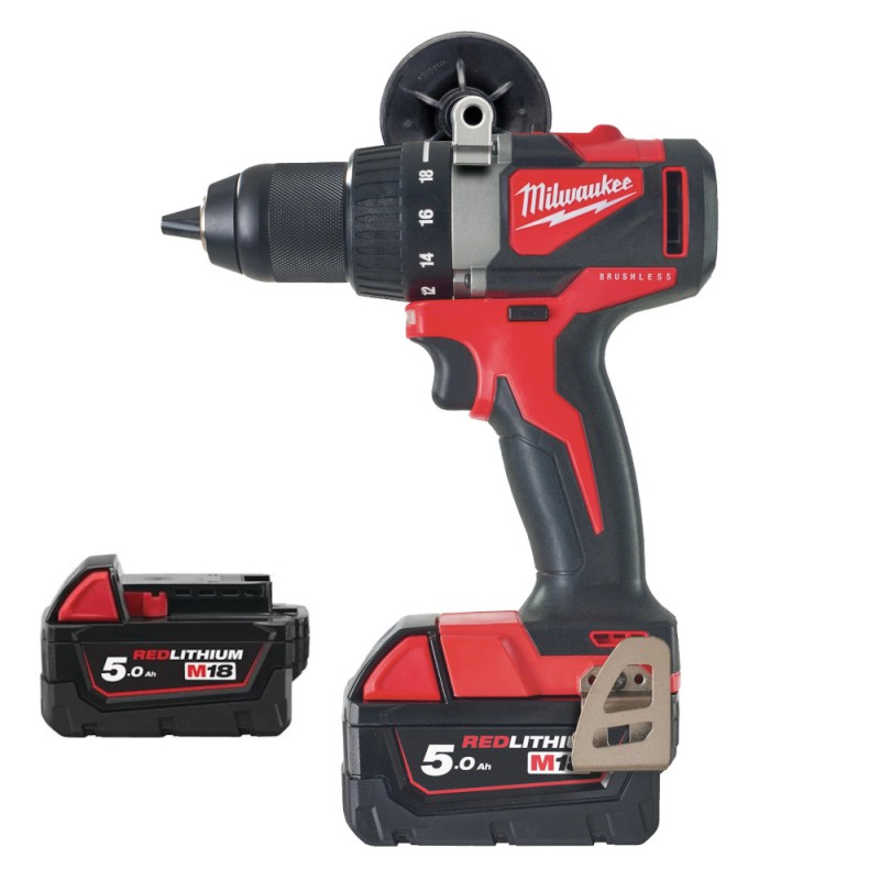 Wiertarko-wkrętarka udarowa Milwaukee M18BLDD2-502X 2x akumulator