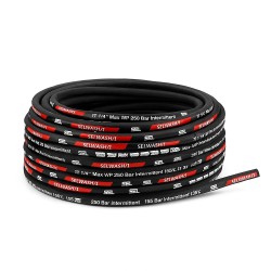 Wąż do myjek ciśnieniowych średnica DN 8 końcówki Karcher M22x1,5 10 m pojedynczy oplot